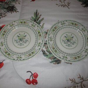 Vintage Set of 2 bread & B Plates Royal Doulton Provencal T.C. 1034 6.5" England